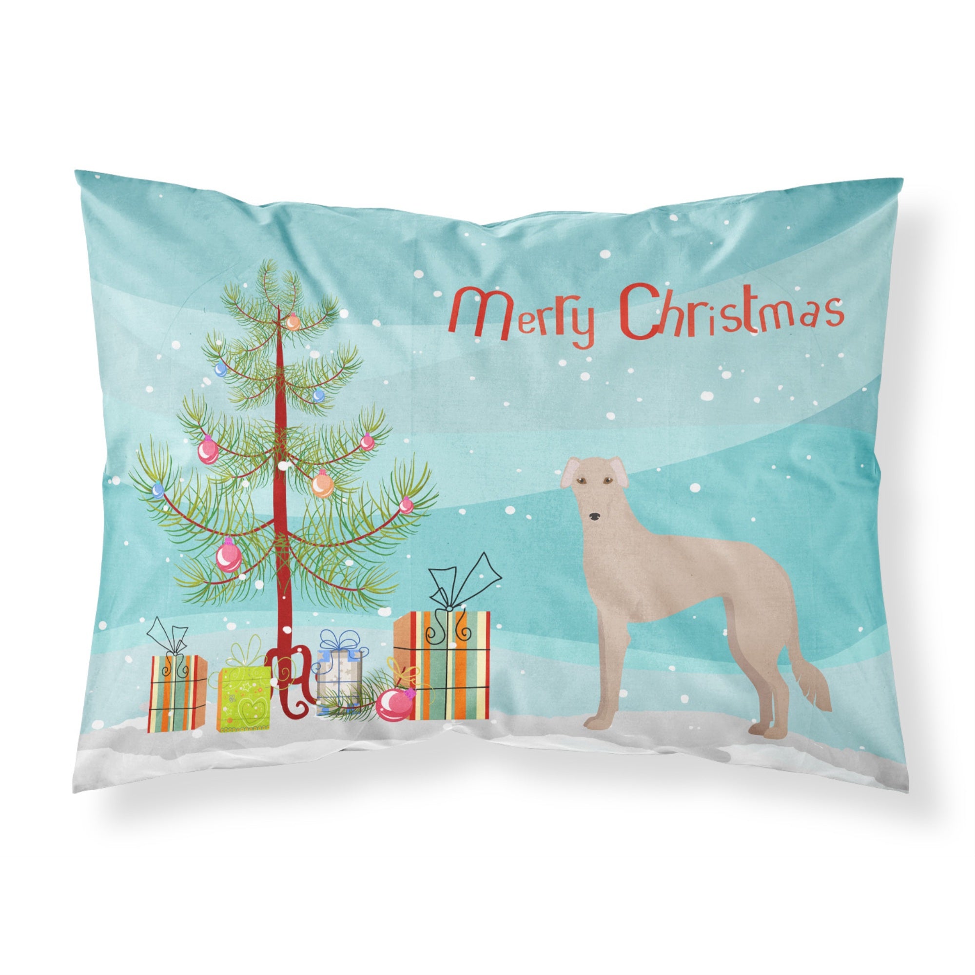 Carolines Treasures Tan Longdog Christmas Tree Fabric Standard pillowcases, Multicolor