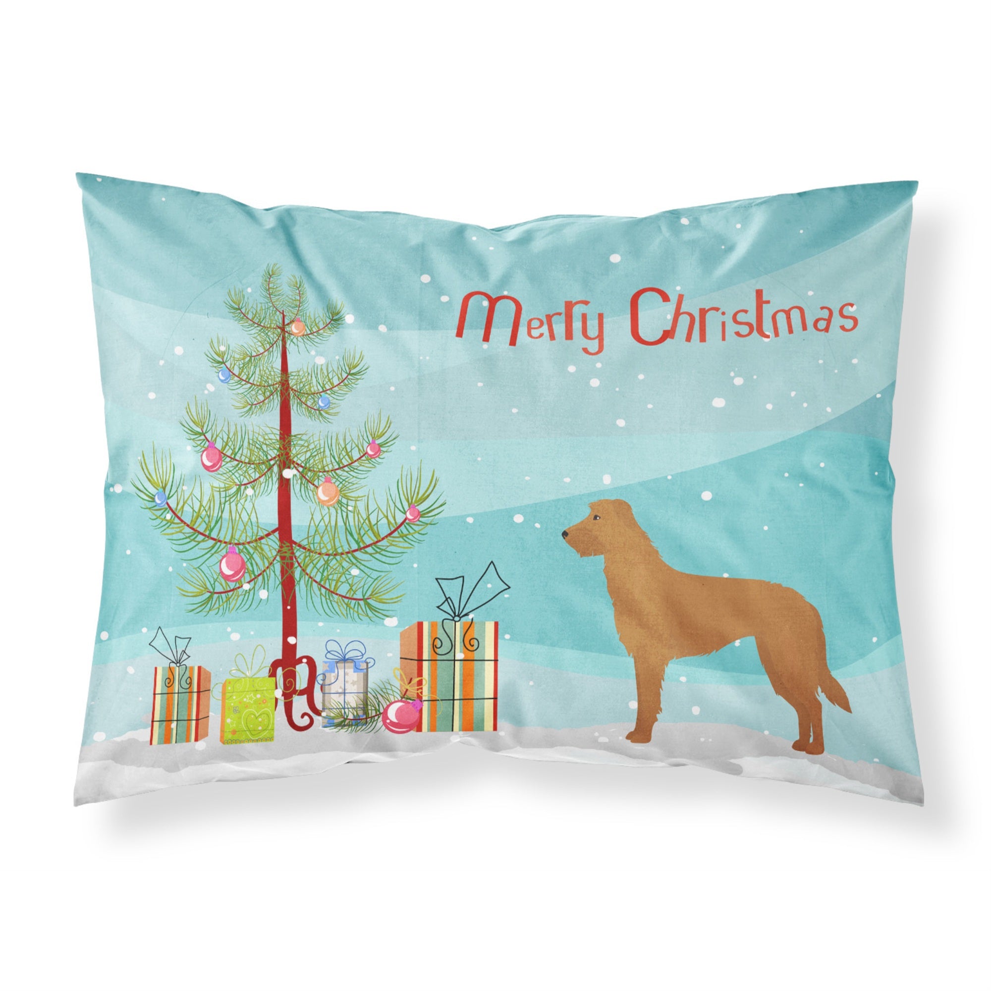 Carolines Treasures Lurcher #2 Christmas Tree Fabric Standard pillowcases, Multicolor