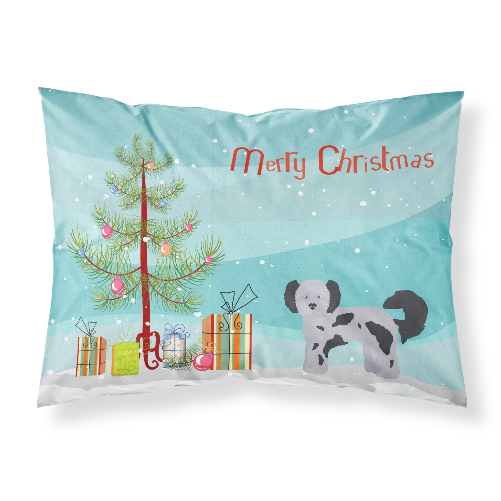 Carolines Treasures Shih Poo Christmas Tree Fabric Standard pillowcases, Multicolor