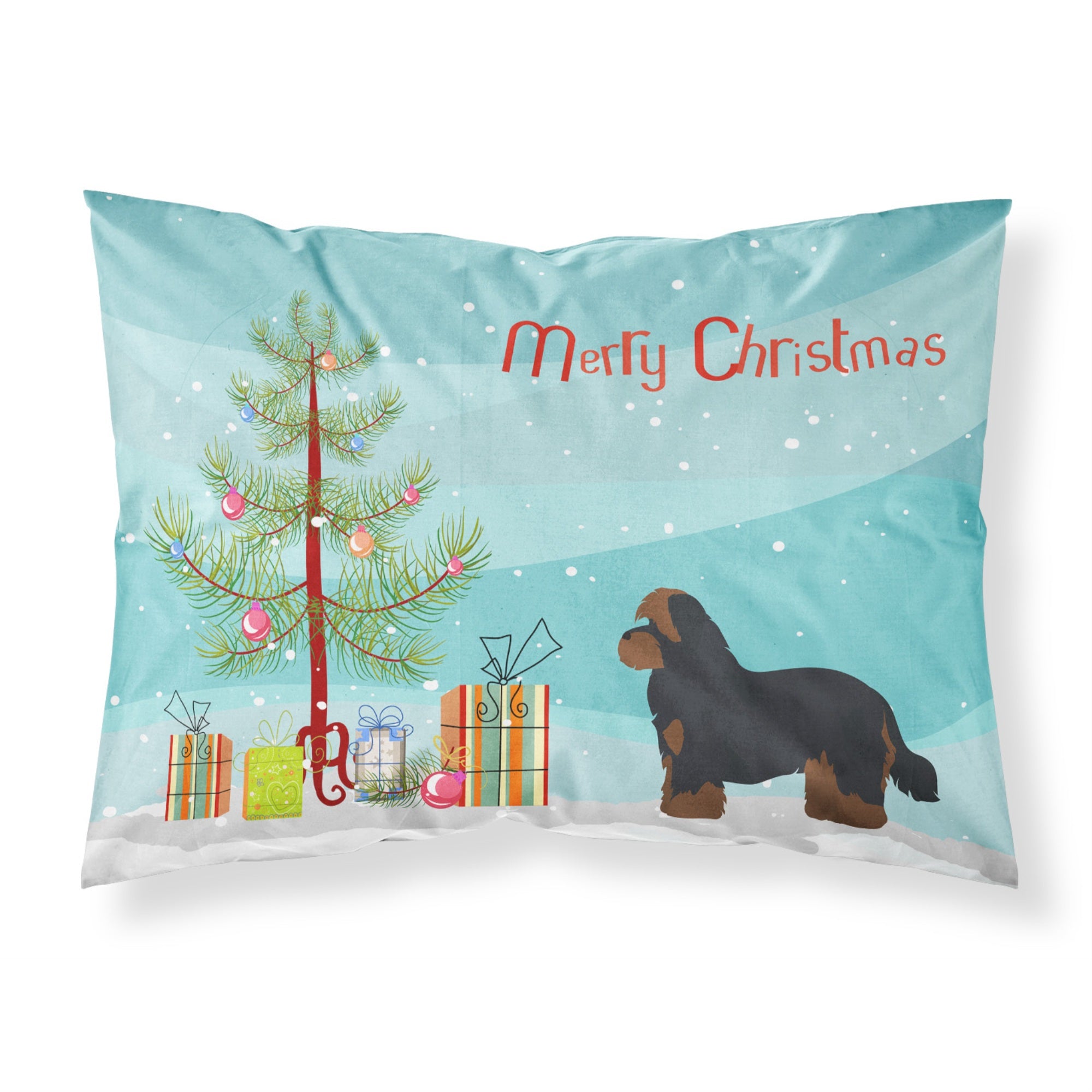Carolines Treasures Shorkie #1 Christmas Tree Fabric Standard pillowcases, Multicolor