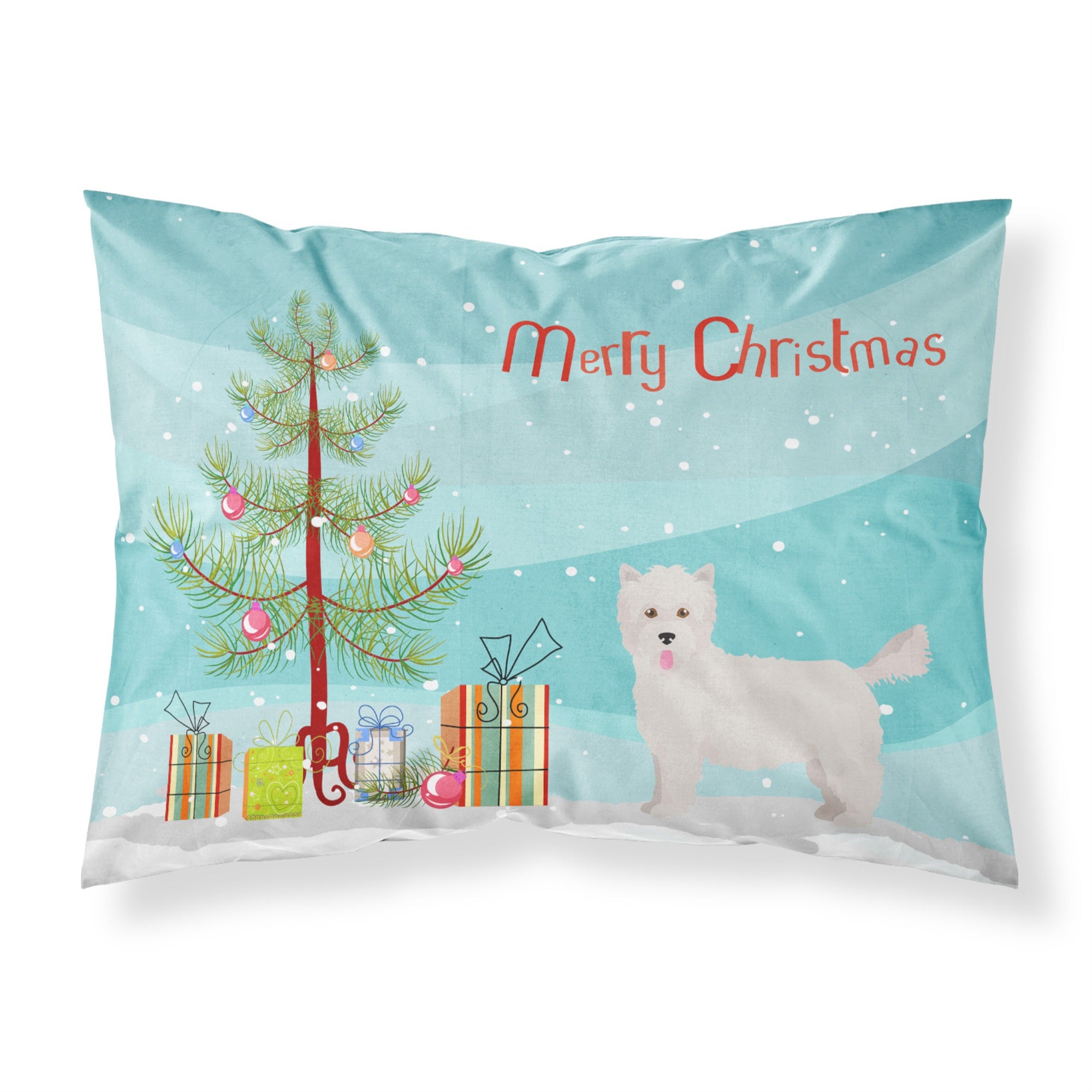 Carolines Treasures Westiepoo #2 Christmas Tree Fabric Standard pillowcases, Multicolor