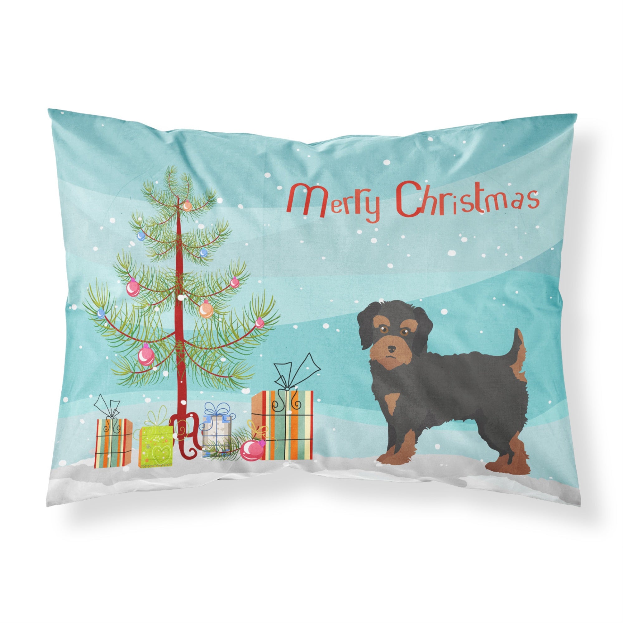 Carolines Treasures Yorkiepoo #1 Christmas Tree Fabric Standard pillowcases, Multicolor