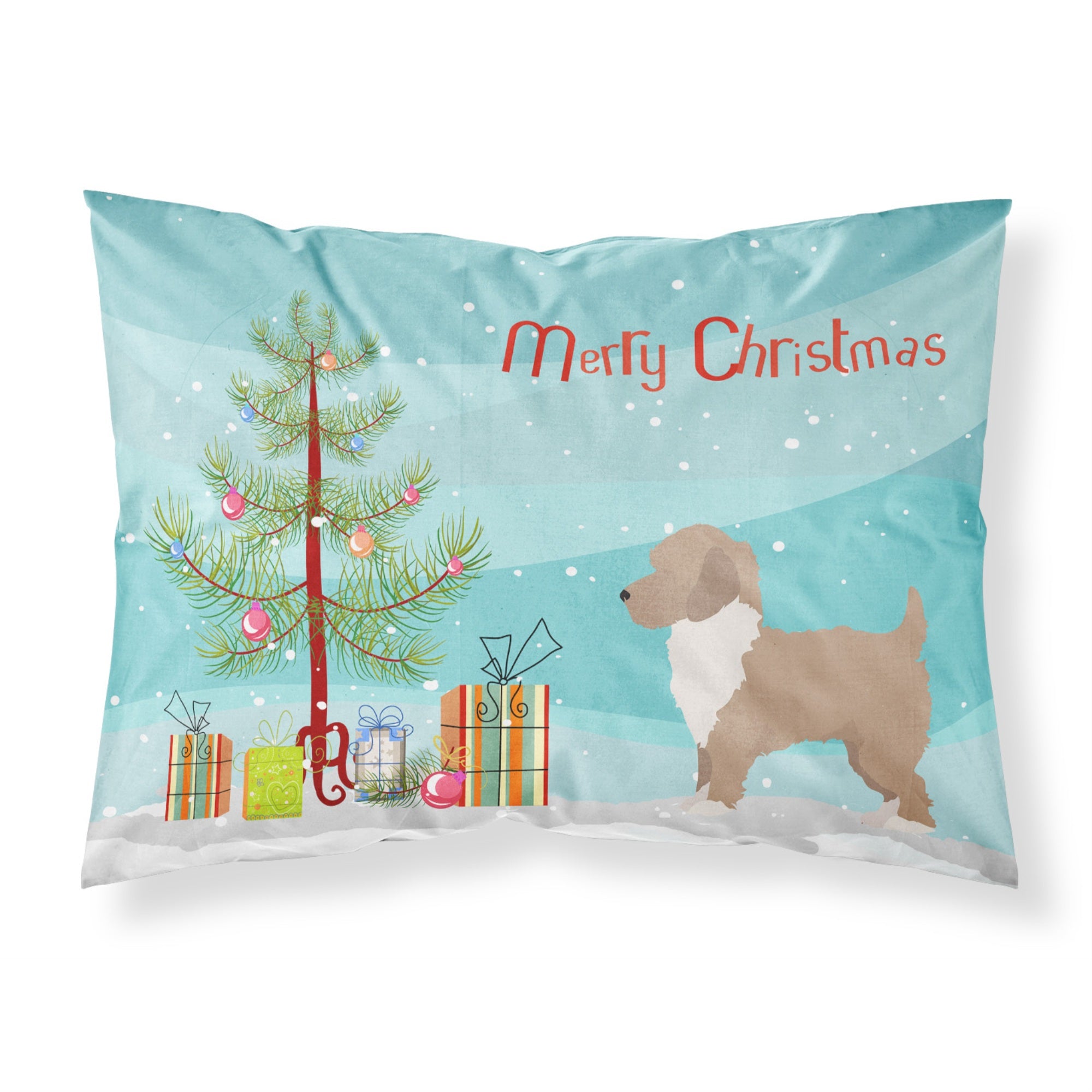 Carolines Treasures Yorkiepoo #2 Christmas Tree Fabric Standard pillowcases, Multicolor