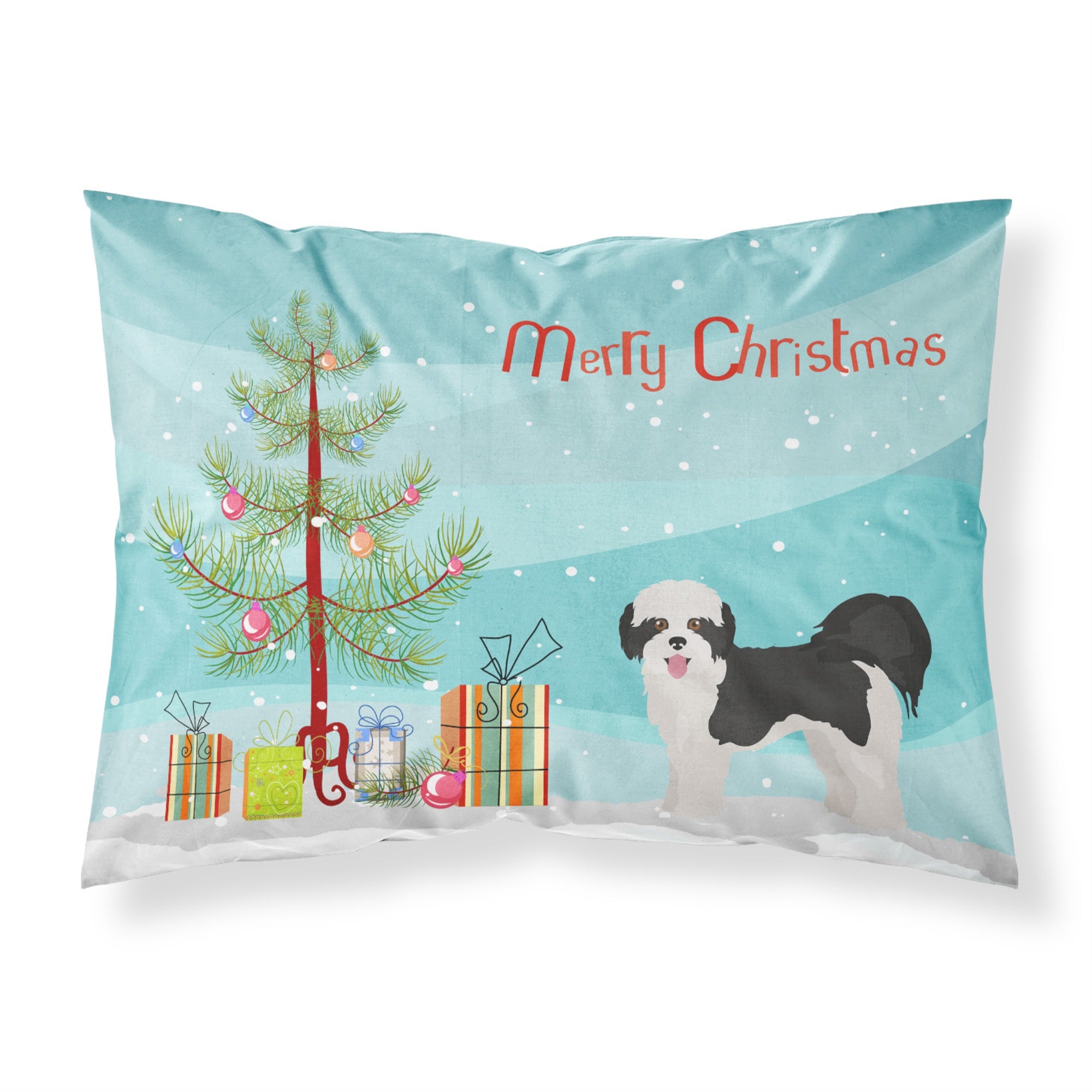 Carolines Treasures Zuchon #2 Christmas Tree Fabric Standard pillowcases, Multicolor