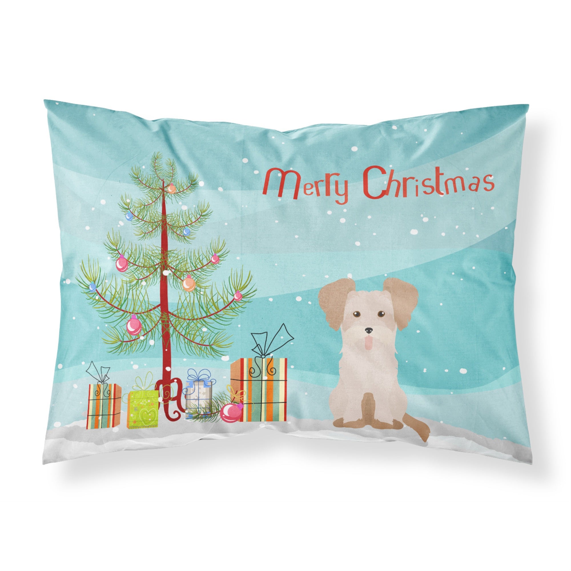 Carolines Treasures Morkie #3 Christmas Tree Fabric Standard pillowcases, Multicolor