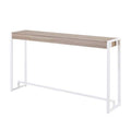 Macen Console - Mocha Gray w/ White