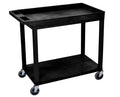 Luxor Black EC12HD 18x32 Cart 1 Tub with 1 Flat Shelf