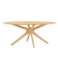 Crossroads 71 Oval Wood Dining Table
