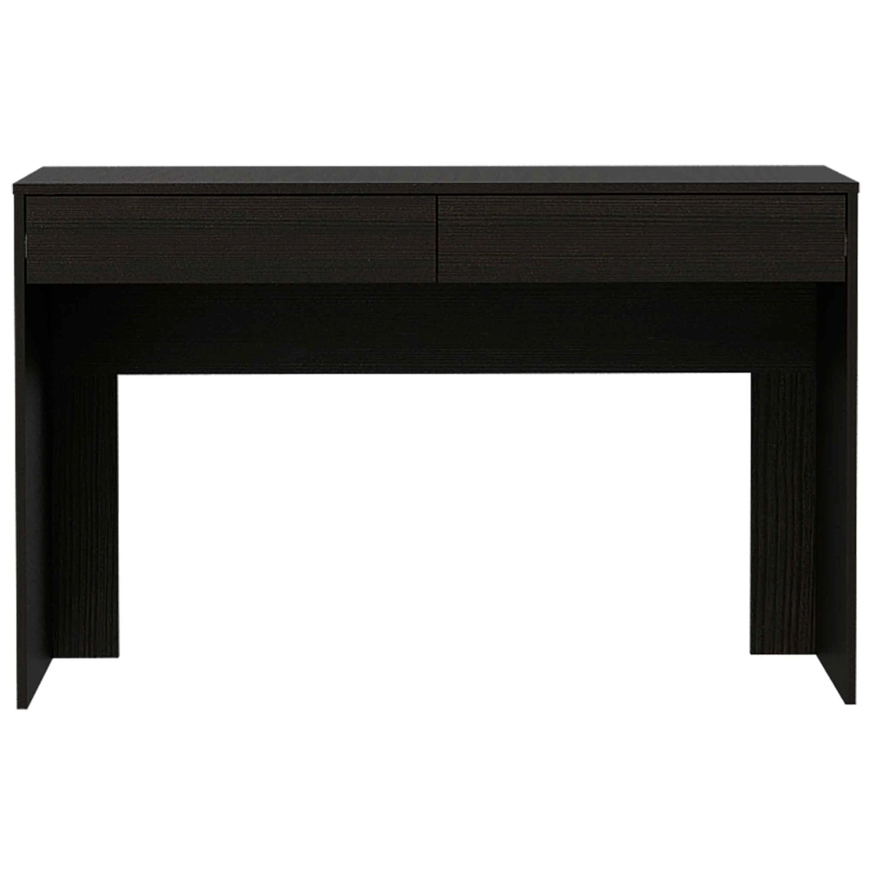 TUHOME Acre Computer Desk, Two Drawers, Countertop Desk, Black, For Office