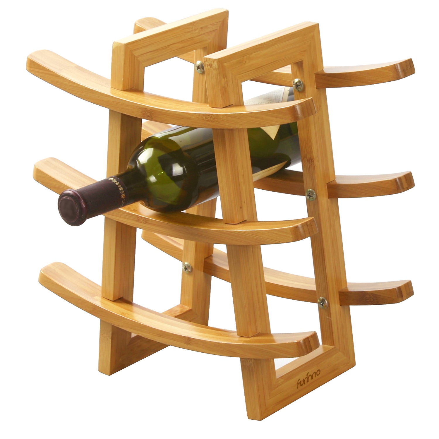 Furinno Rossi Modern 5-Tier Wall Floating Corner Shelf, Espresso