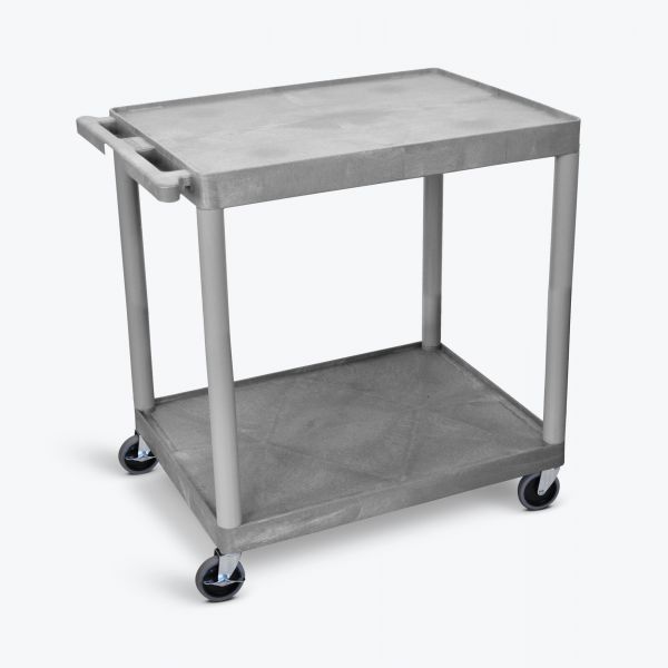 Luxor 2 Shelf Utility Cart Gray