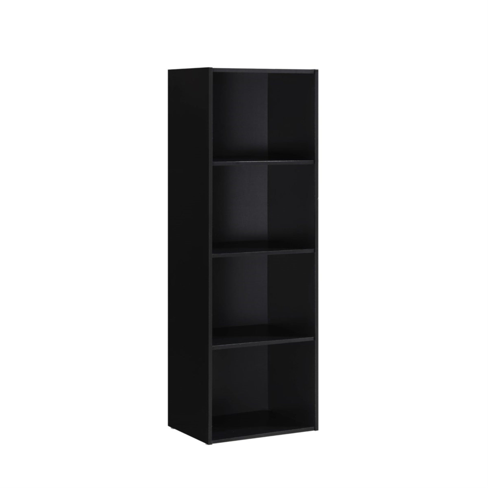 Hodedah 4-Shelf Bookcase in Black