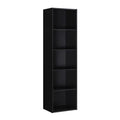 Hodedah 5-Shelf Bookcase in Black