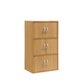 Hodedah 3-Shelf, 6-Door Bookcase in Beech