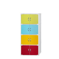 Hodedah 4-Shelf, 8-Door Bookcase Cabinet in Rainbow