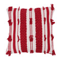20 x 20 Red/White Stripe Cotton Pillow