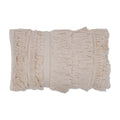 12 x 20 Beige Fringe Cotton Pillow