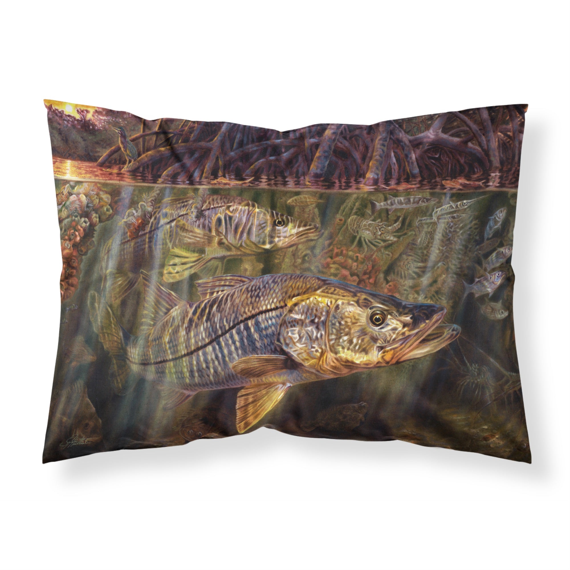 Carolines Treasures Grove Garden Snook Fabric Standard pillowcases, Multicolor