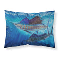 Carolines Treasures Wide Open Sailfish Fabric Standard pillowcases, Multicolor