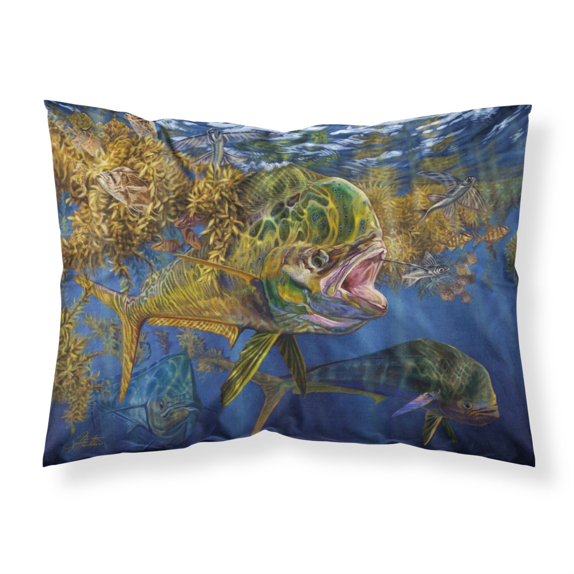 Carolines Treasures Seaweed Salad Mahi Fabric Standard pillowcases, Multicolor