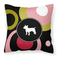 Carolines Treasures KJ1018PW1414 Bull Terrier Decorative Canvas Fabric Pillow, Large, Multicolor