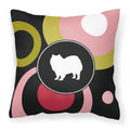 Carolines Treasures KJ1107PW1414 American Eskimo Decorative Canvas Fabric Pillow, Large, Multicolor