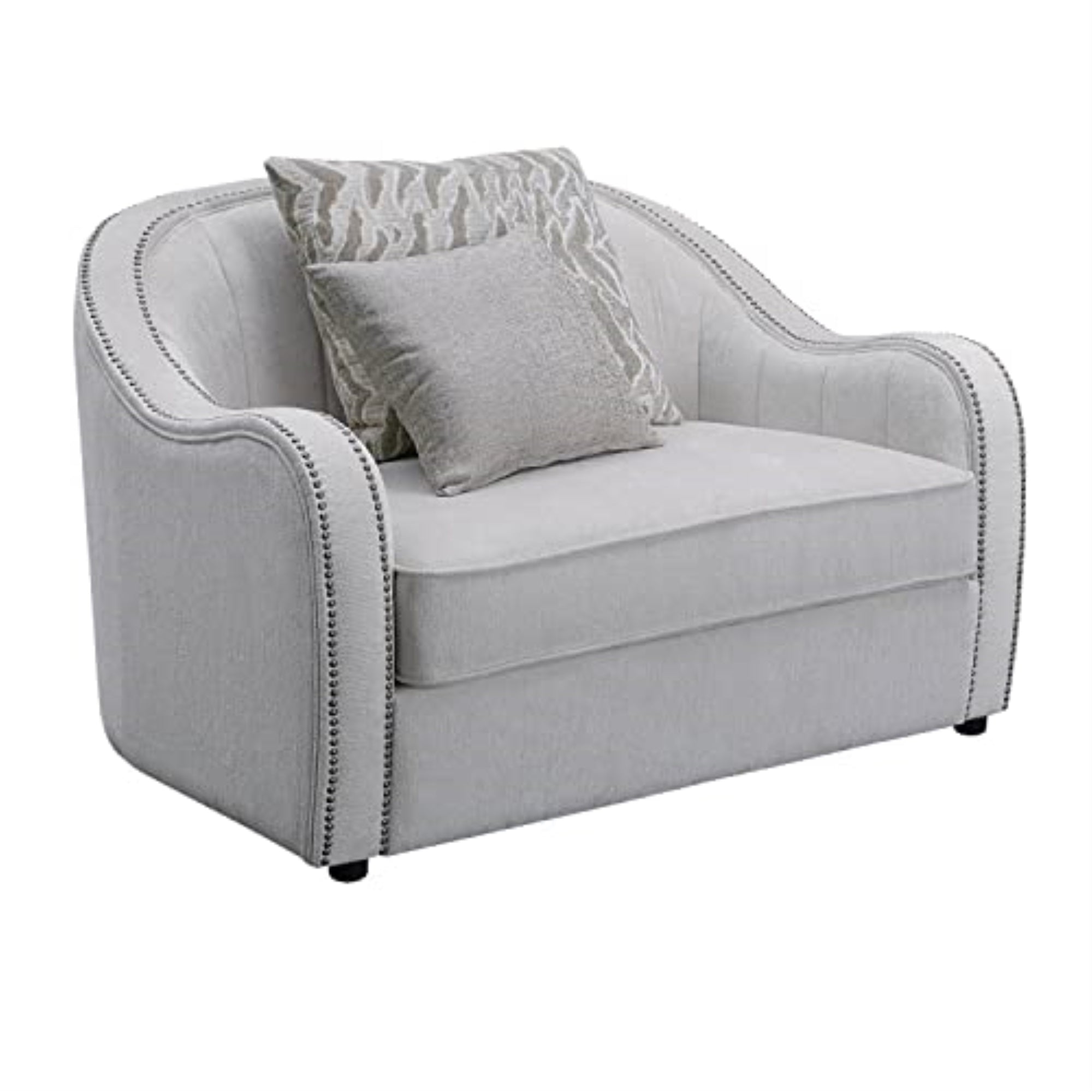 LV00580 - Chair w/2 Pillows, Beige Linen - Mahler