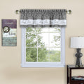 Soft Valance Window Curtains - 58 Inch Width, 14 Inch Length - Live, Love Laugh (Grey) - Wrinkle-Free Light Filtering Polyester 
