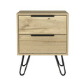 TUHOME Augusta 2 Night Stand- Four Legs, Two Drawers-Light Oak, For Bedroom