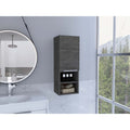 TUHOME Mila Bathroom Cabinet, Two Internal Shelves, Two External Shelves, One-Door Cabinet, Smoky Oak, For Bathroom