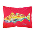 Carolines Treasures MW1084PW1216 Fish - Red Fish Alphonso Canvas Fabric Decorative Pillow, Large, Multicolor