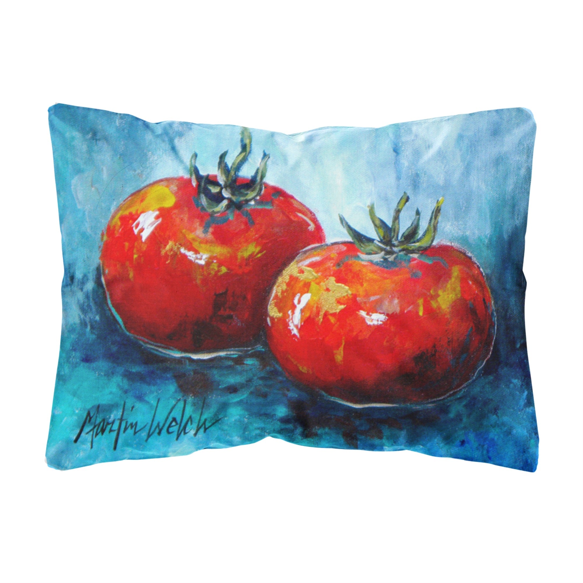 Carolines Treasures Vegetables - Tomatoes Red Toes Canvas Fabric Decorative Pillow, Large, Multicolor