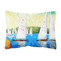 Carolines Treasures MW1094PW1216 Sailboats Round the Mark Canvas Fabric Decorative Pillow, Large, Multicolor