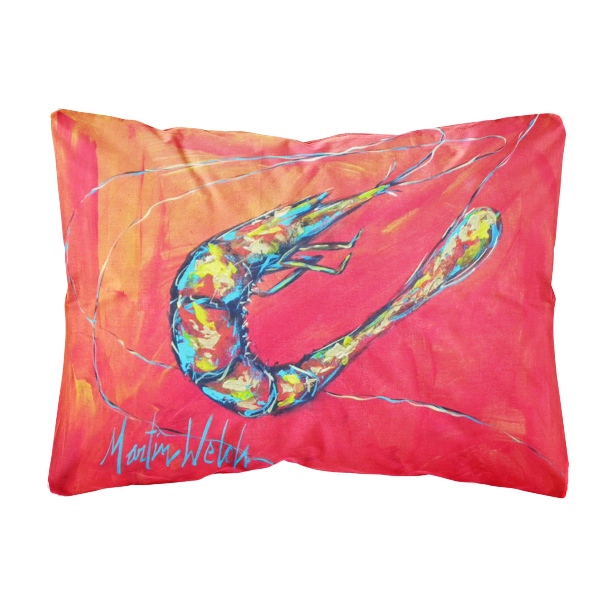 Carolines Treasures MW1097PW1216 Shrimp Seafood Three Canvas Fabric Decorative Pillow, Large, Multicolor