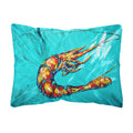 Carolines Treasures MW1100PW1216 Shrimp Teal Shrimp Canvas Fabric Decorative Pillow, Large, Multicolor