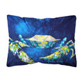 Carolines Treasures MW1101PW1216 Crab Teal Canvas Fabric Decorative Pillow, Large, Multicolor