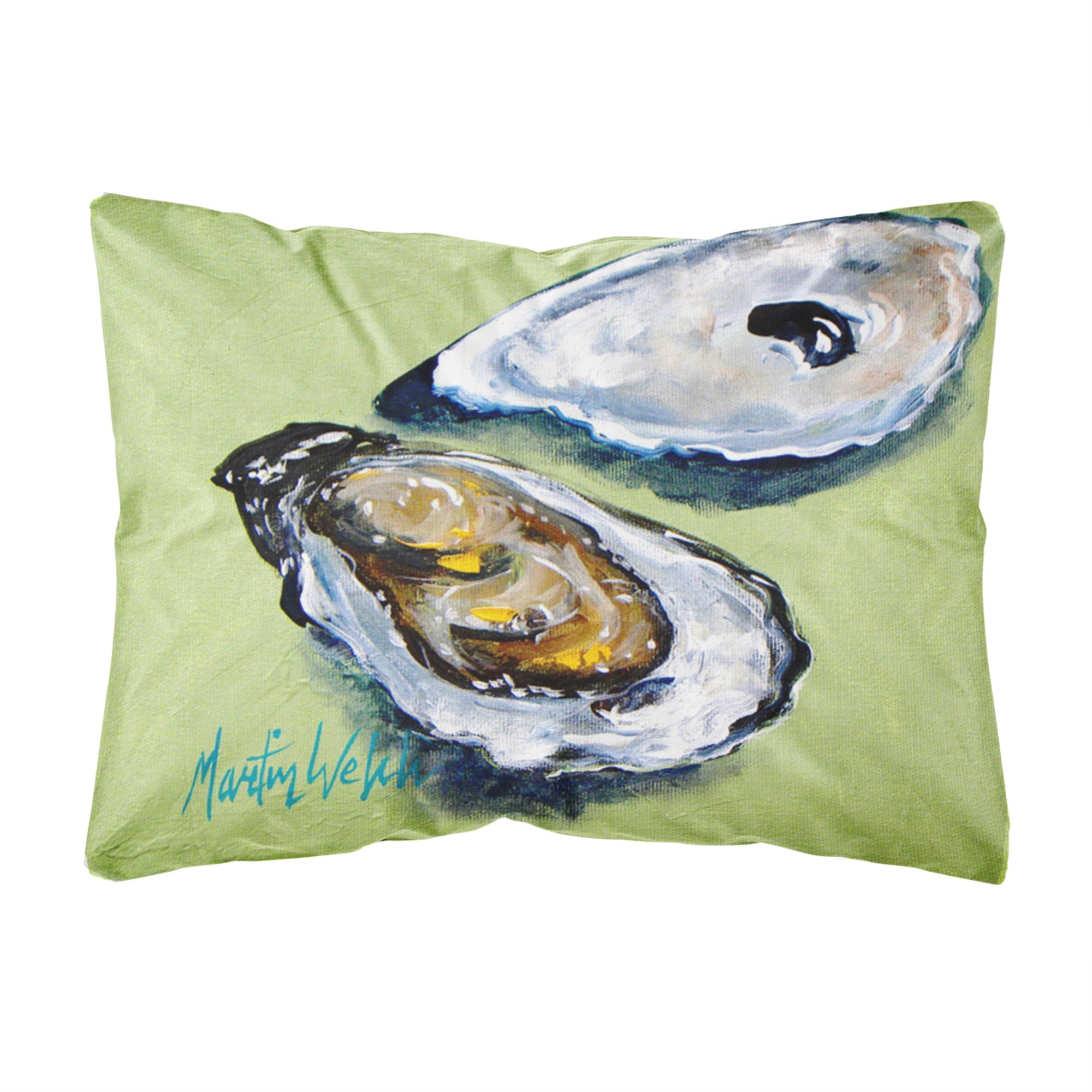 Carolines Treasures MW1102PW1216 Oysters Two Shells Canvas Fabric Decorative Pillow, Large, Multicolor