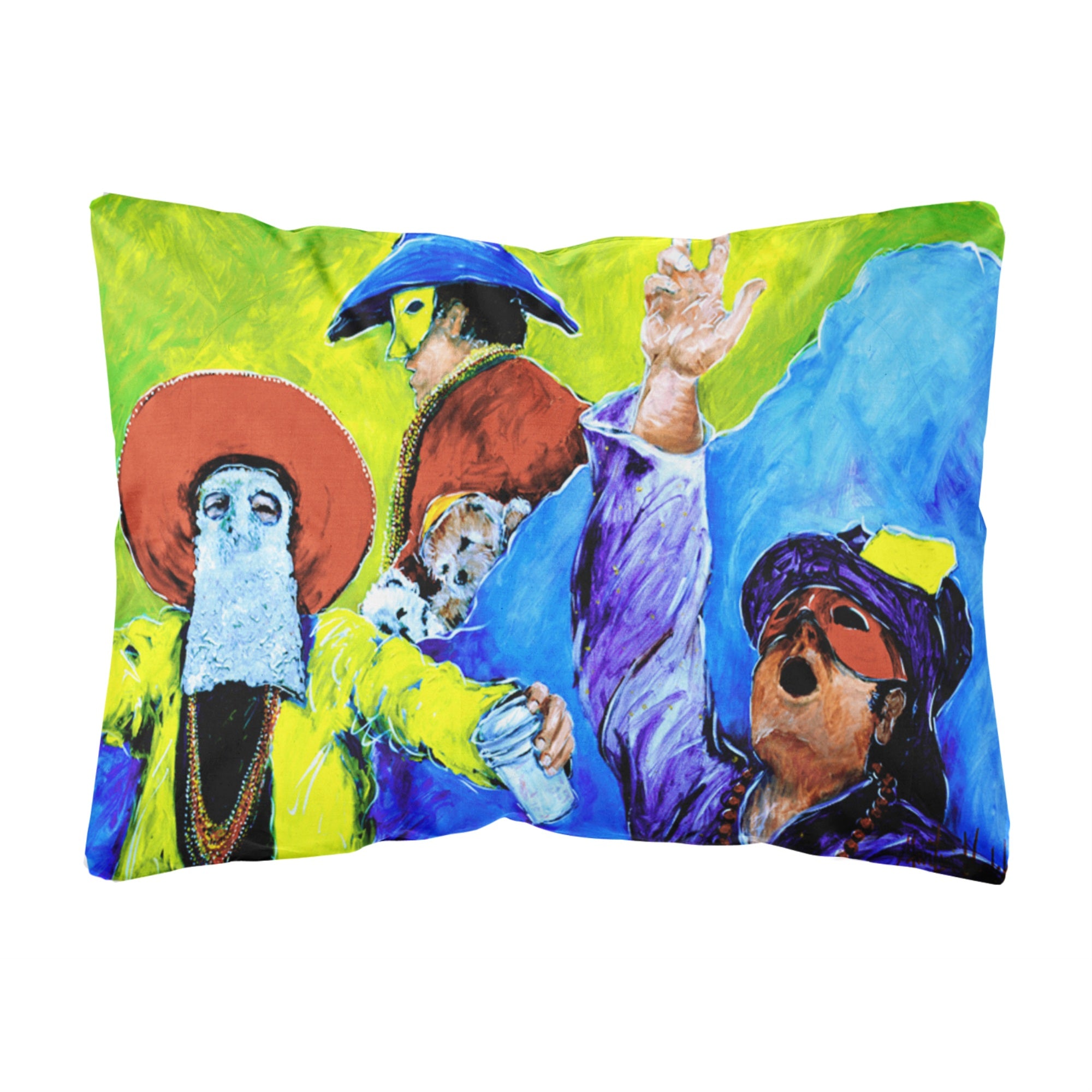 Carolines Treasures MW1107PW1216 Mardi Gras Canvas Fabric Decorative Pillow, Large, Multicolor