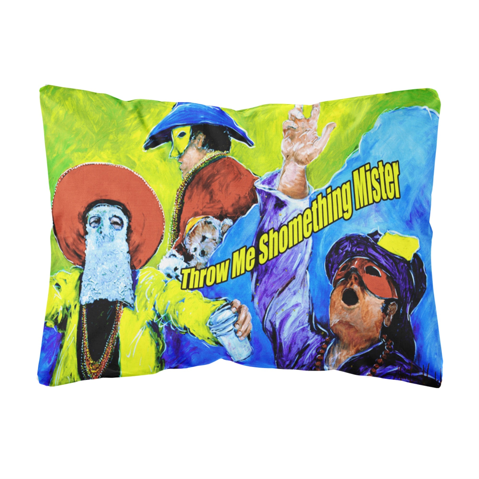 Carolines Treasures Mardi Gras Throw Me Something Mister Canvas Fabric Decorative Pillow, Large, Multicolor