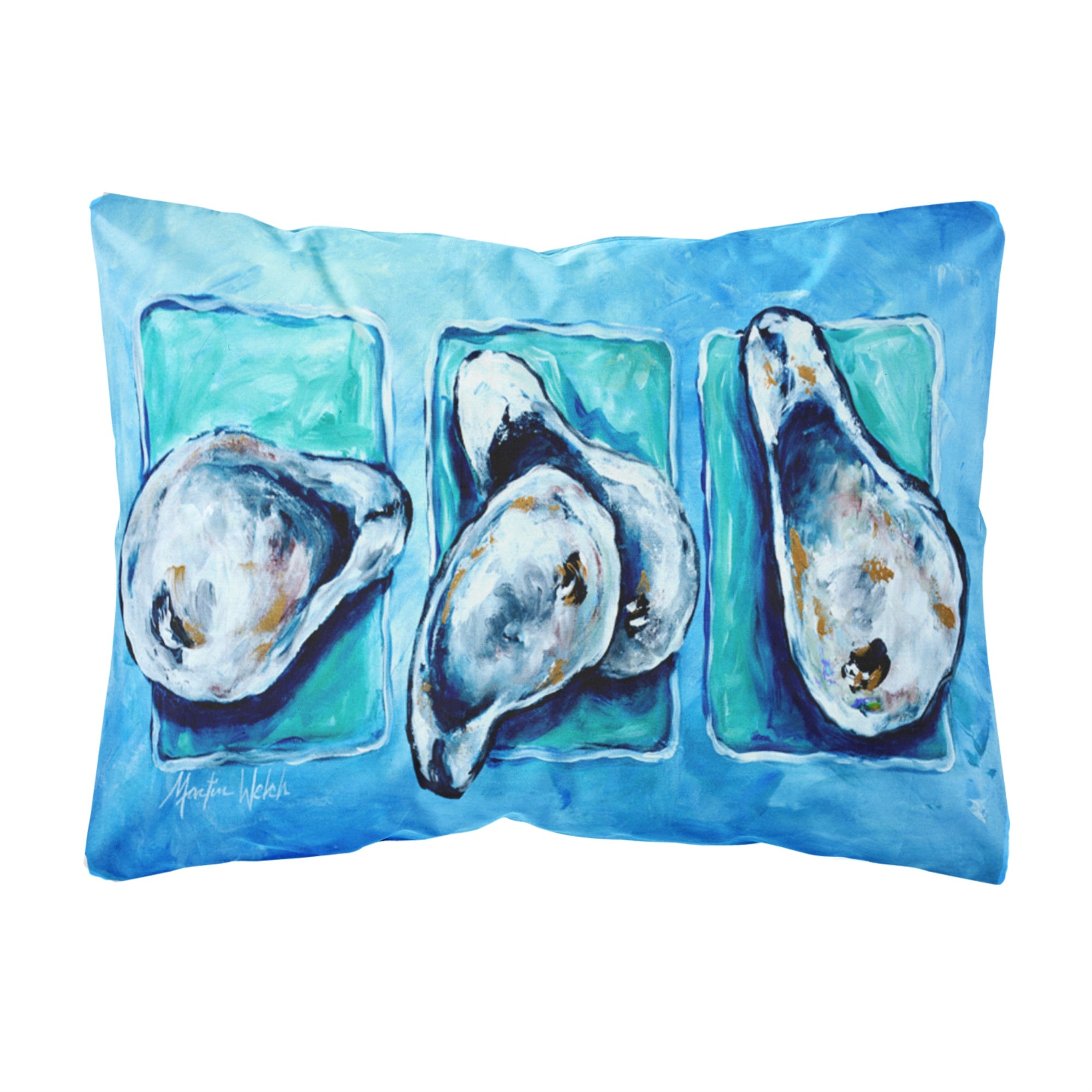 Carolines Treasures Oysters Oyster + Oyster = Oysters Canvas Fabric Decorative Pillow, Large, Multicolor