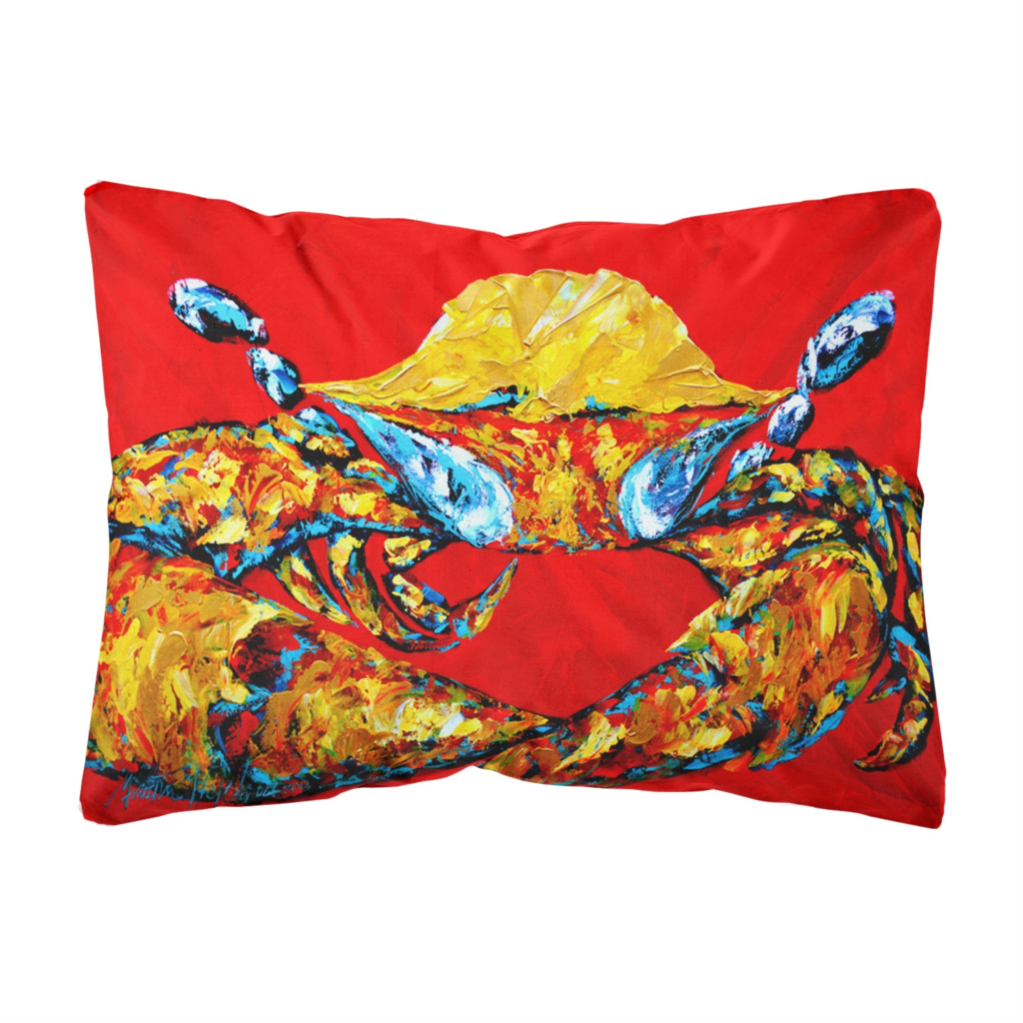 Carolines Treasures MW1115PW1216 Crab Fat & Sassy Canvas Fabric Decorative Pillow, Large, Multicolor
