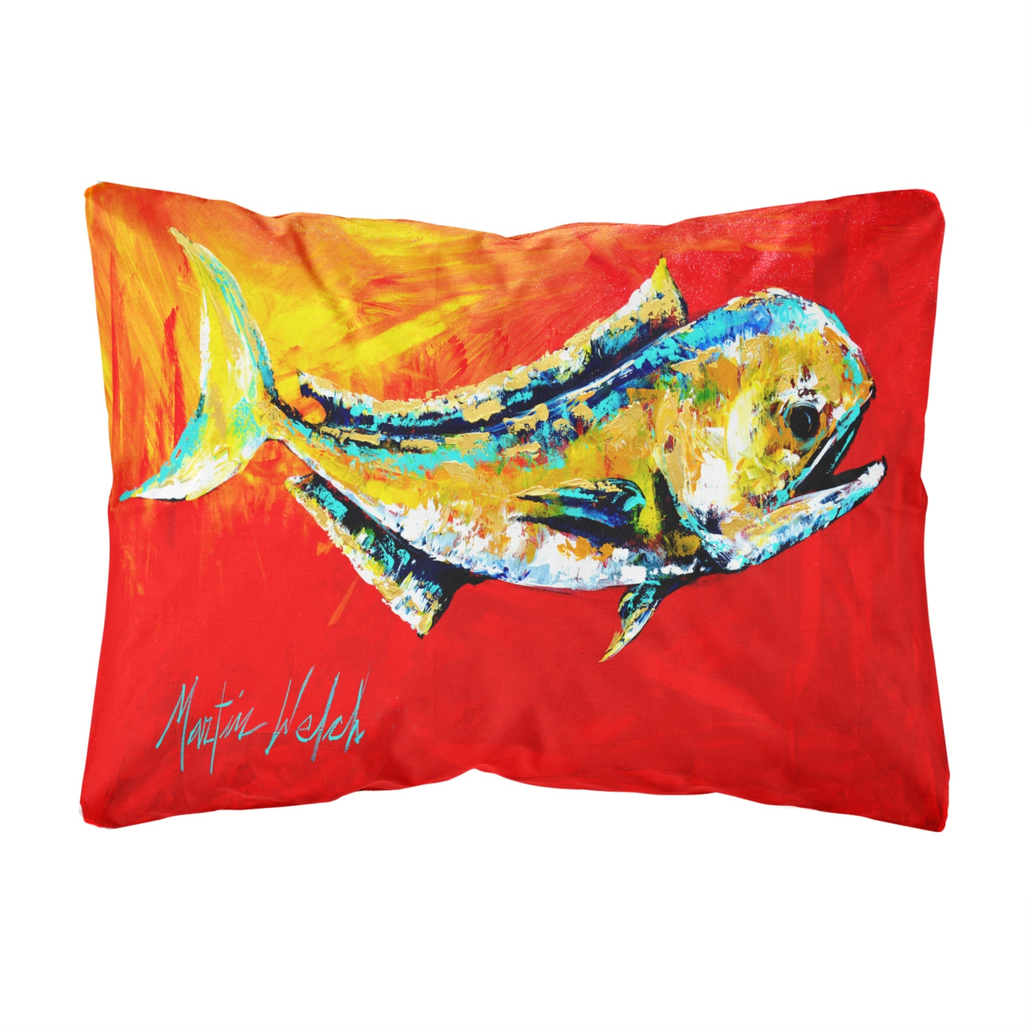 Carolines Treasures MW1156PW1216 Danny Dolphin Fish Canvas Fabric Decorative Pillow, Large, Multicolor