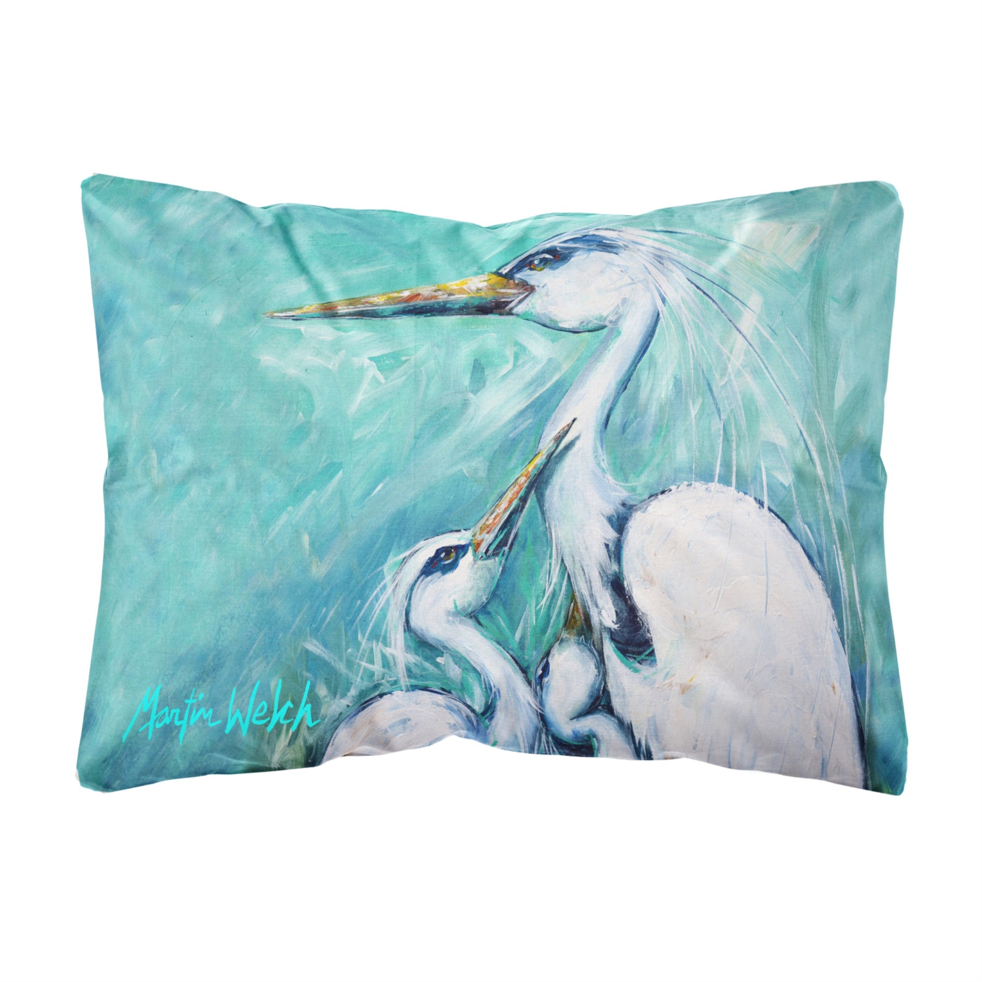 Carolines Treasures MW1159PW1216 Mothers Love White Crane Canvas Fabric Decorative Pillow, Large, Multicolor
