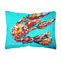 Carolines Treasures MW1161PW1216 Lucy the Crawfish in blue Canvas Fabric Decorative Pillow, Large, Multicolor