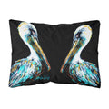 Carolines Treasures MW1164PW1216 Dressed in Black Pelican Canvas Fabric Decorative Pillow, Large, Multicolor