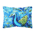 Carolines Treasures Peacock Straight Up In Blue Canvas Fabric Decorative Pillow, Large, Multicolor