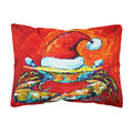 Carolines Treasures Crab In Santa Hat Santa Claws Canvas Fabric Decorative Pillow, Large, Multicolor