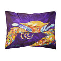 Carolines Treasures The Right Stuff Crab In Purple Canvas Fabric Decorative Pillow, Large, Multicolor