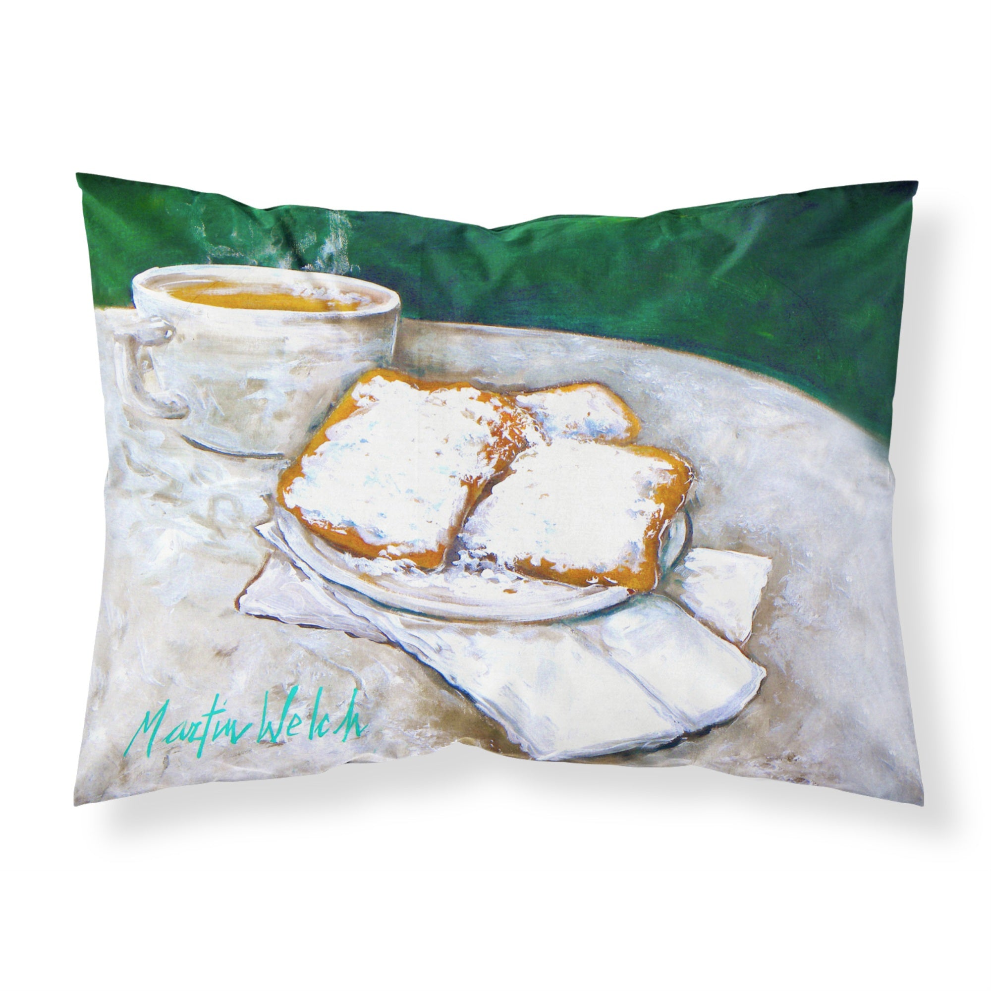 Carolines Treasures Breakfast Delight Beignets Fabric Standard pillowcases, Multicolor
