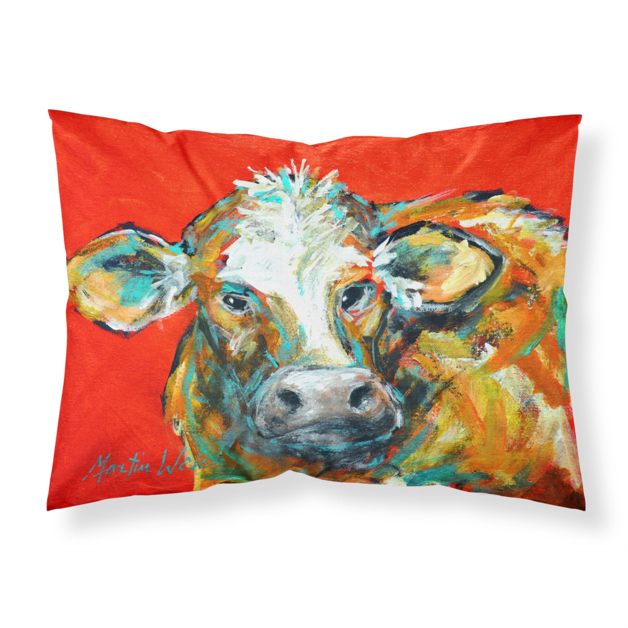 Carolines Treasures Caught Red Handed Cow Fabric Standard pillowcases, Multicolor